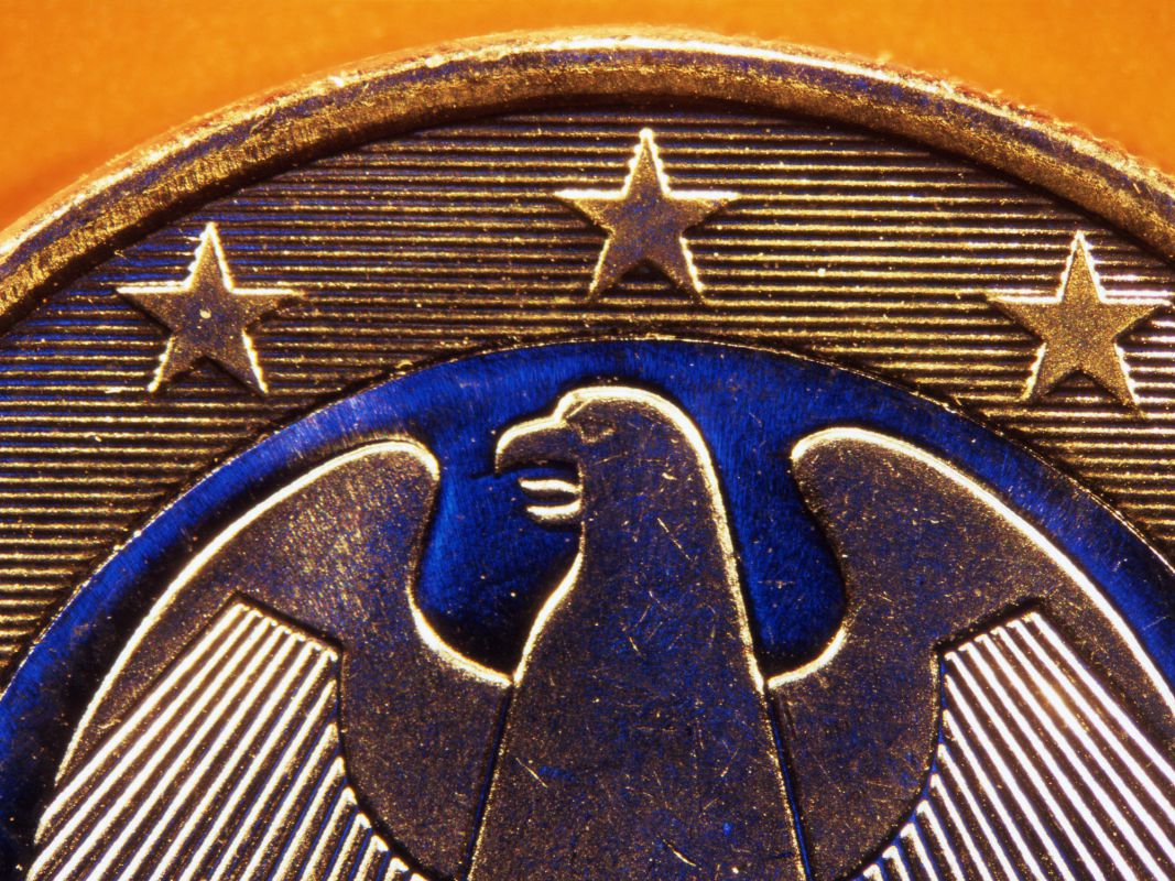 Adler auf Ein-Euro-Münze